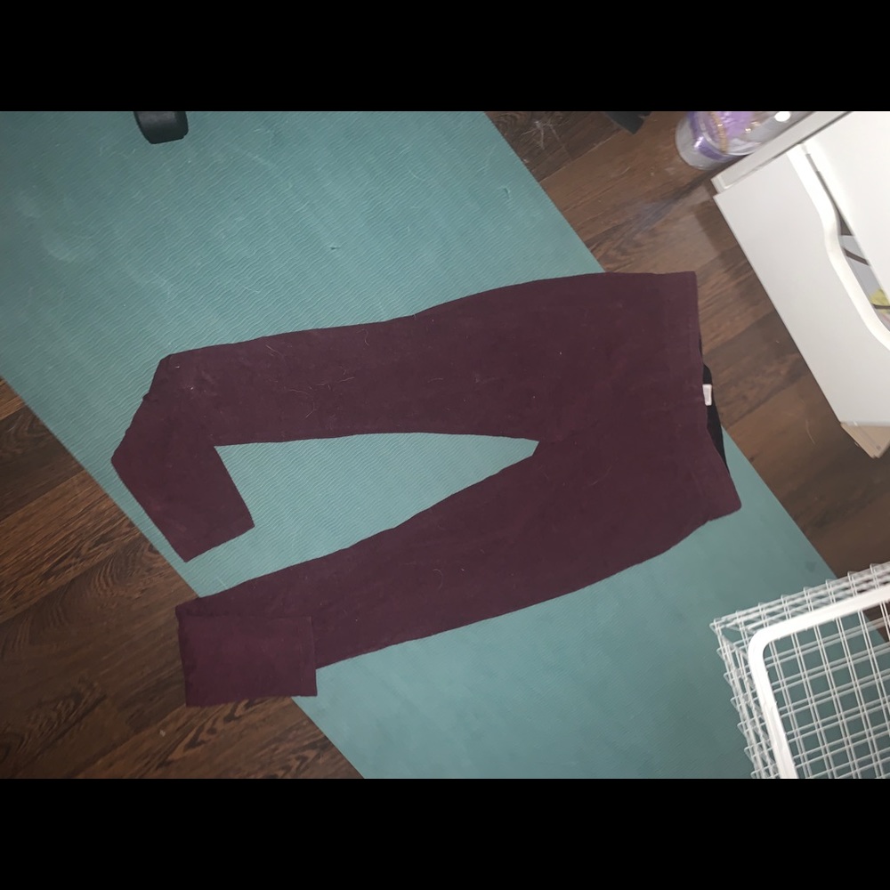 maroon garage cotton legging